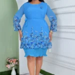 blue-floral-pleated-dress